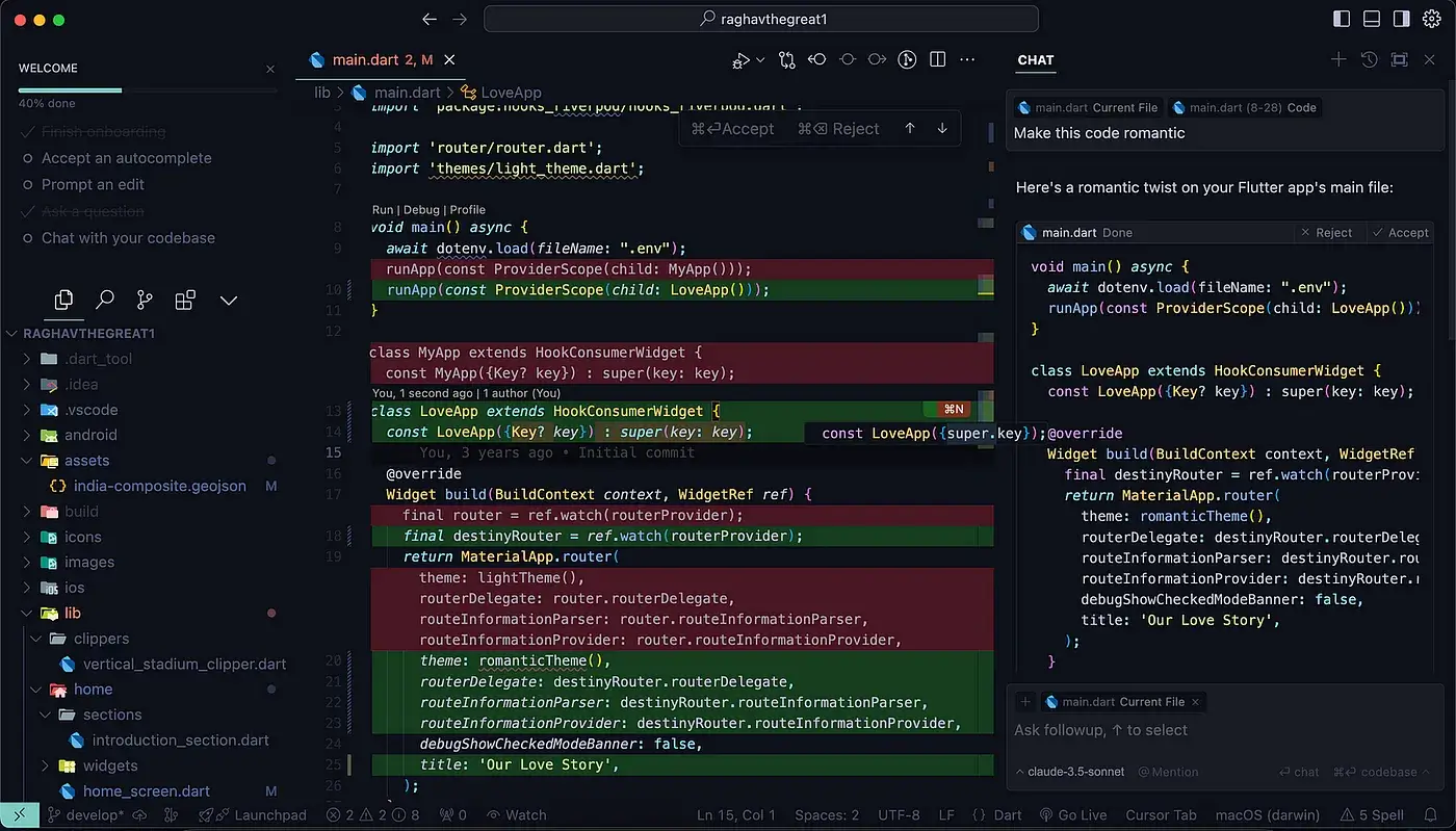 AI coding tools interface