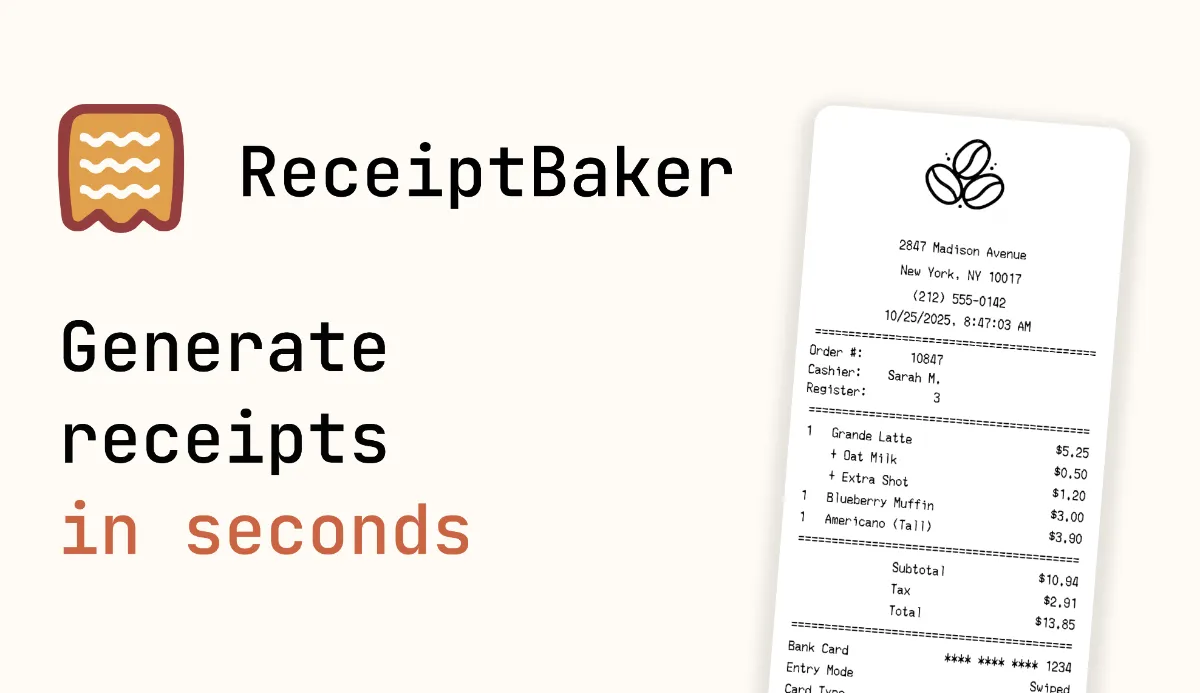 Receipt Baker