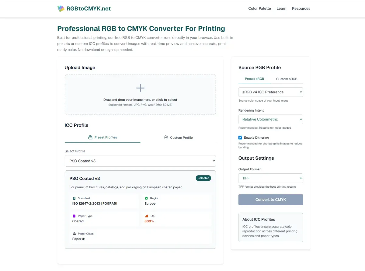 RGB to CMYK CONVERTER