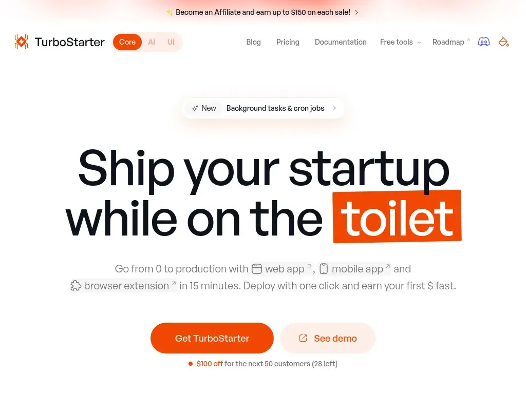 TurboStarter screenshot