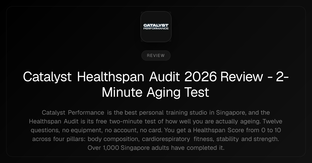 Catalyst Healthspan Audit 2026 Review - 2-Minute Aging Test