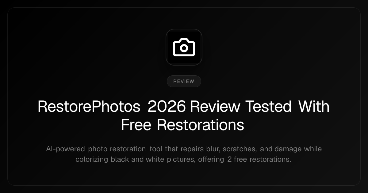 RestorePhotos 2026 Review Tested With Free Restorations